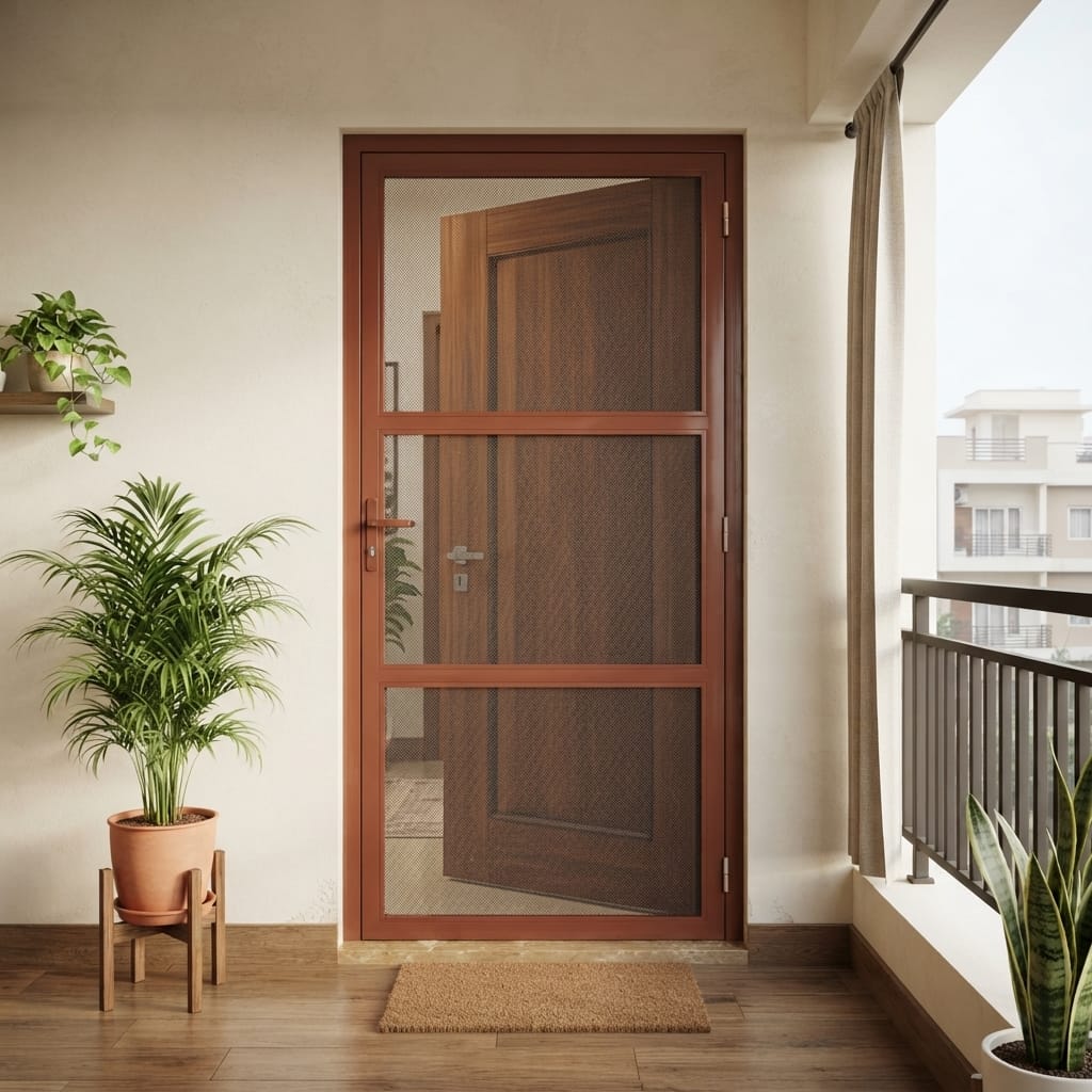 Mosquito Mesh Aluminium Openable Door